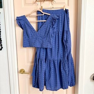 Blue Japna two piece set